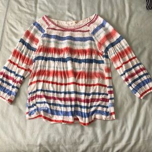 Anthropologie Stripe Cotton Blouse